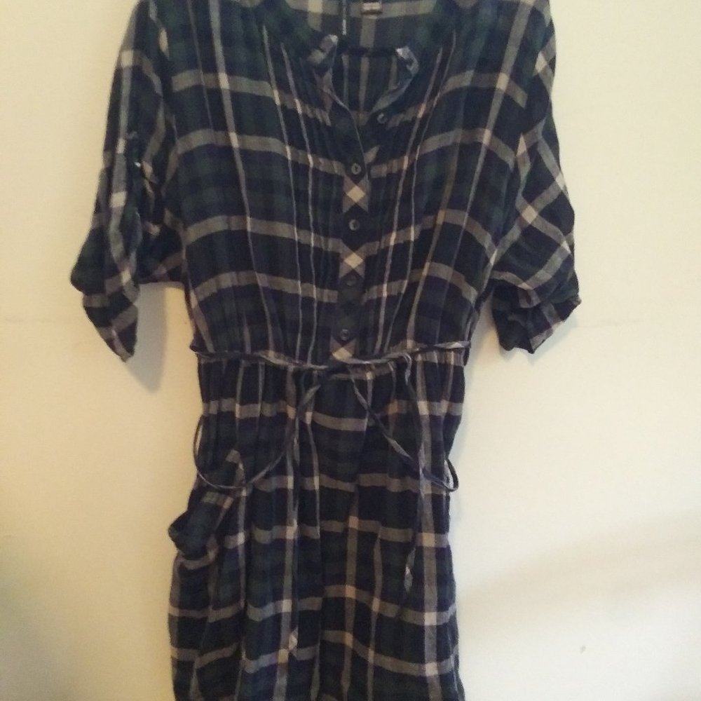Mango Plaid dress/top